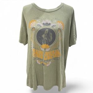 Janis Joplin- Green Graphic Women Top